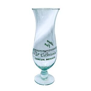 Vintage Pat O’Brien’s Cancun Large Hurricane 10” Glass with Have Fun Logo